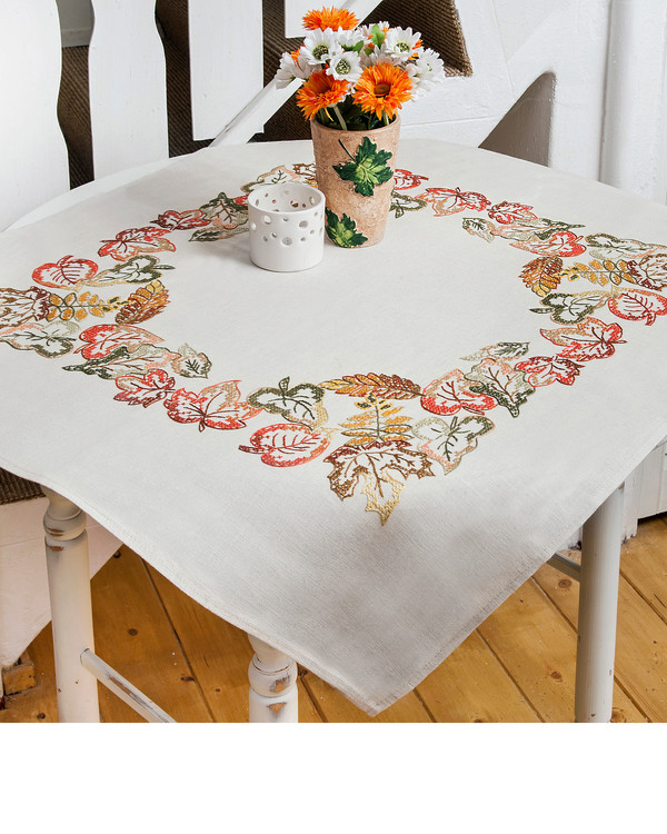 Broderikit Duk Höstkänsla med garn
