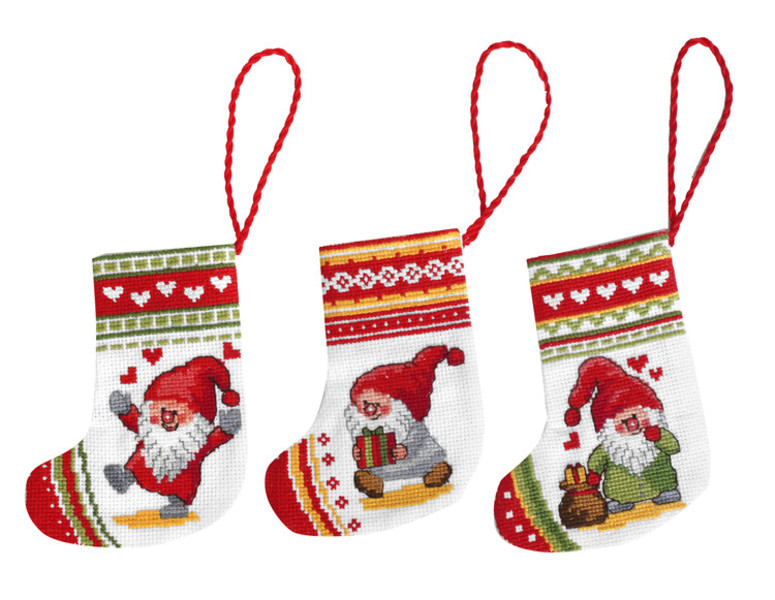 Broderipakke Julestrømper Juleglede 3-pk