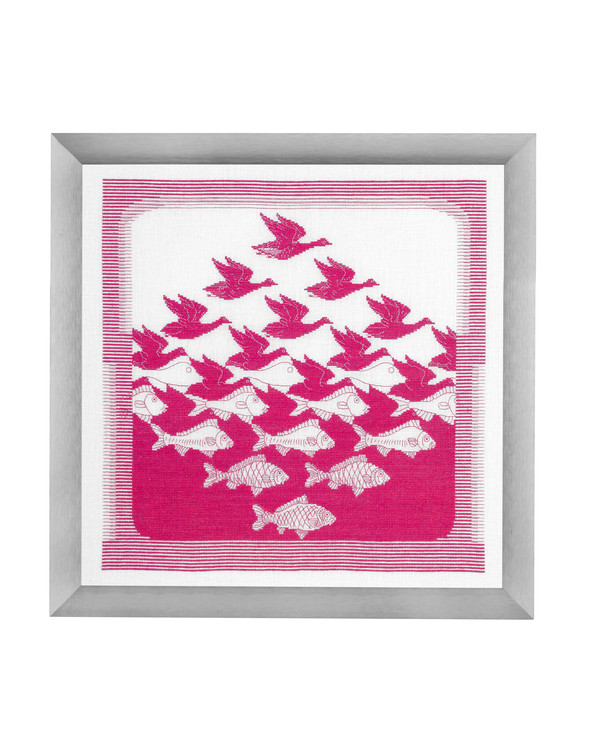 Broderikit Tavla Fåglar och fiskar, Rosa
