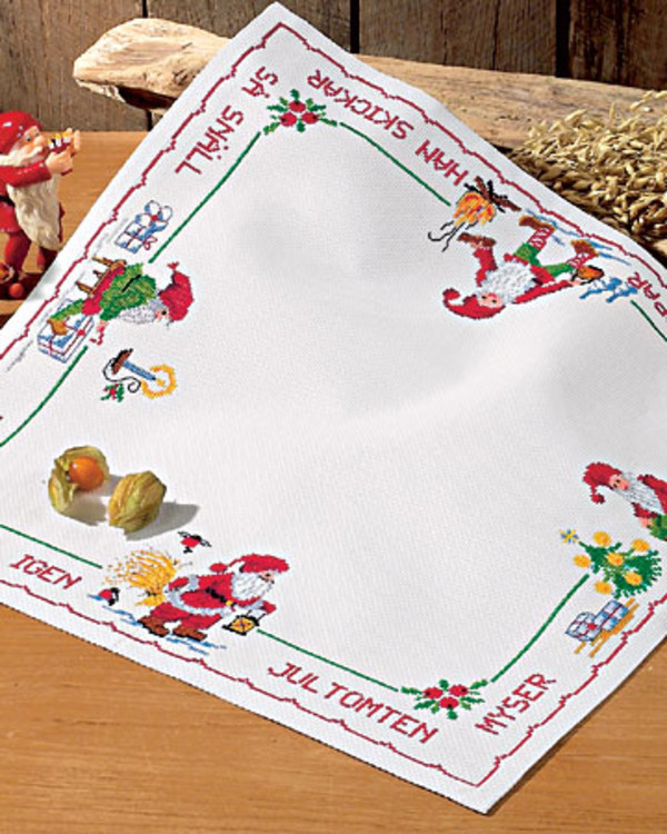 Broderikit Duk Nu är det jul igen....