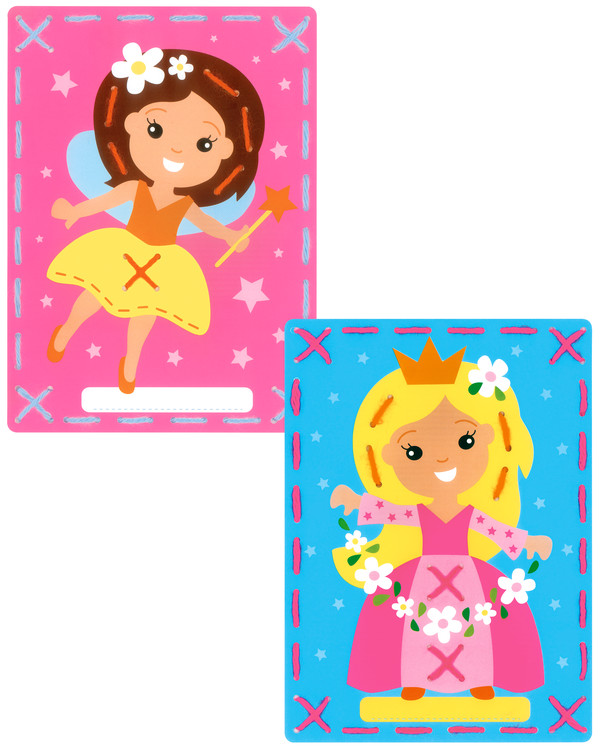Broderikit Kort Prinsessor 2-pack
