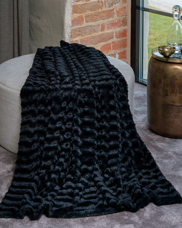 Pelspledd Frans - Svart/grå - HT Design | Lineahjemme.no