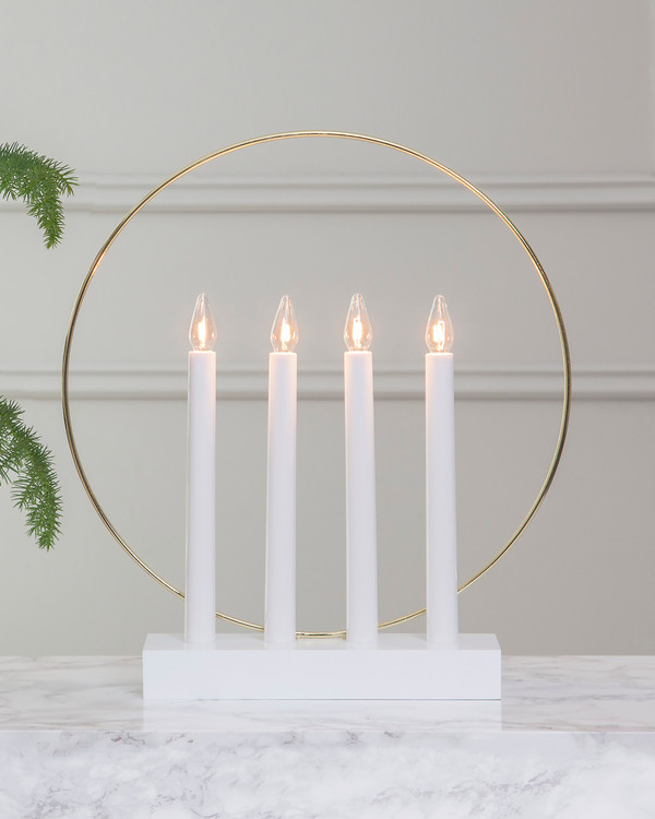 Star Trading Adventtikynttelikkö Joulu, Valkoinen