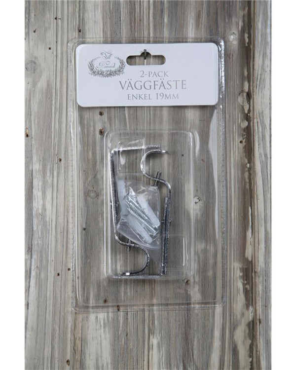 Wandhalterungen Schlicht 2-er Pack, Silber