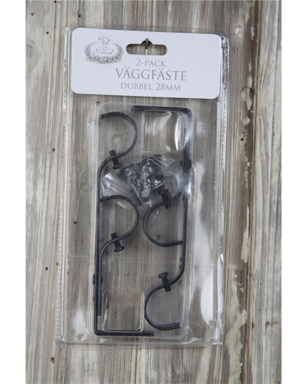 Veggfeste Dobbel 2-pk, Svart