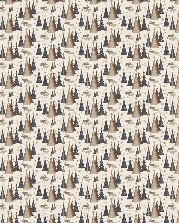 Metervare Jul Granland, Hvit/beige