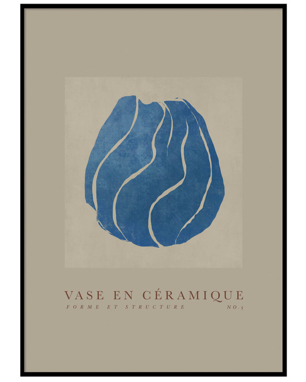 Juliste Vase En Cèramique, Sininen