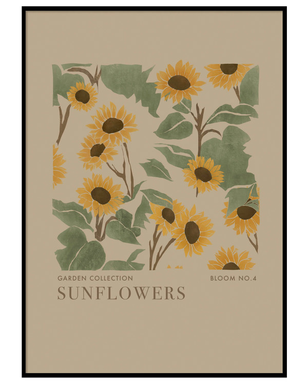 Juliste Sunflowers, Keltainen