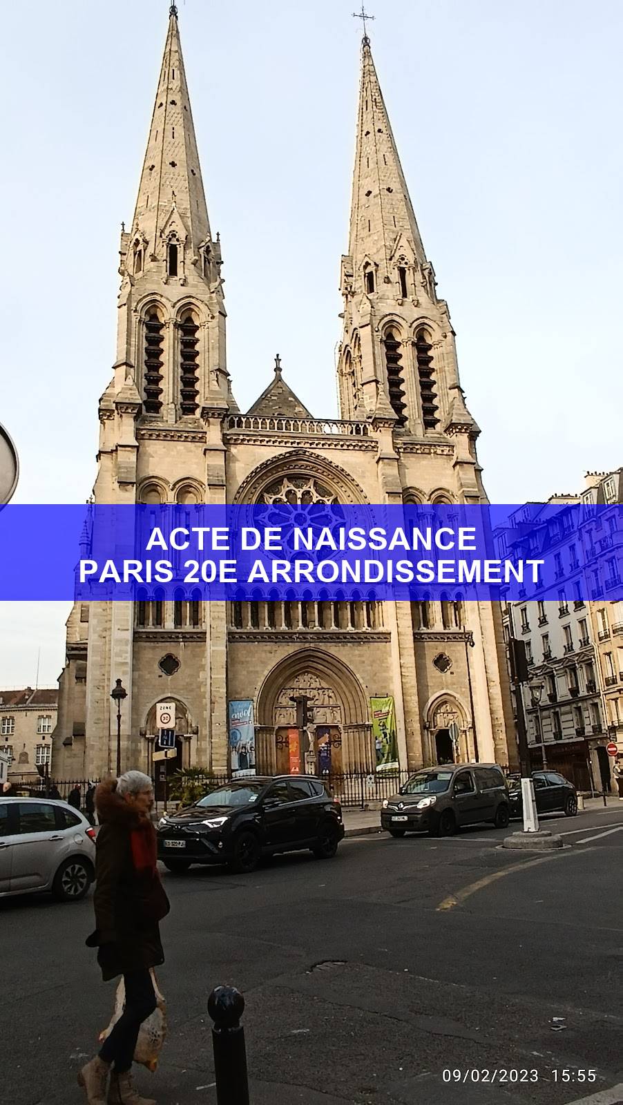 acte de naissance Paris 20e arrondissement