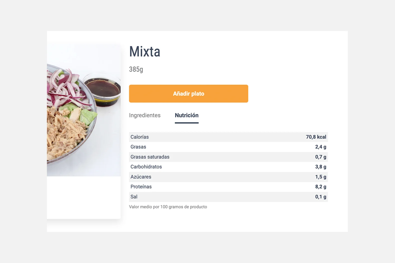 ¡Disfruta de una comida que se adapta a ti!