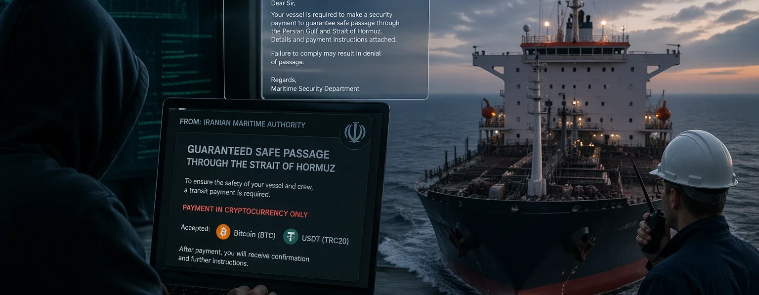 Fraudsters demand crypto payment for vessel passag