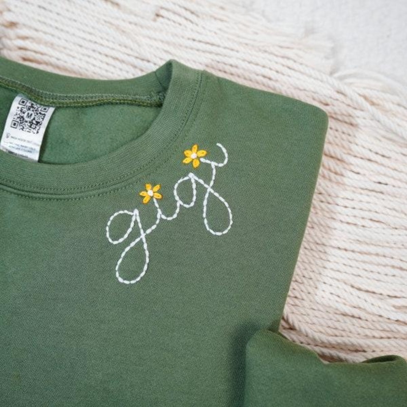 Namn broderat på kläder