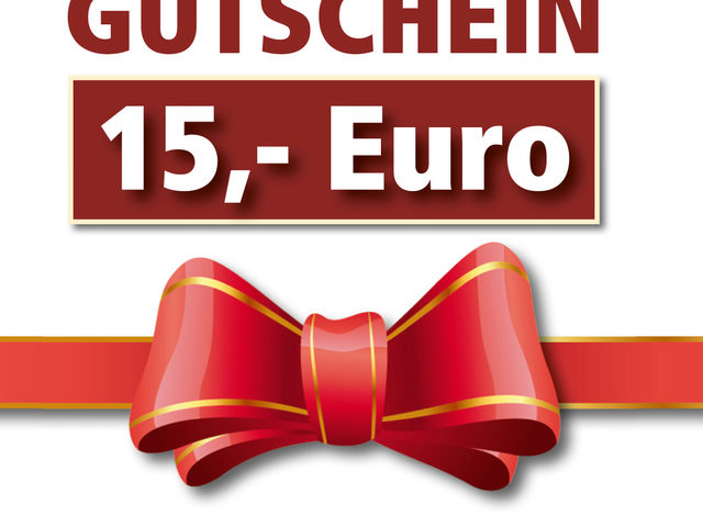 15-Euro-Gutschein: heute letzte Chance