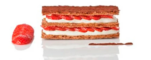 Napoleon met aardbeien van Wépion en Beerselse mandjeskaas