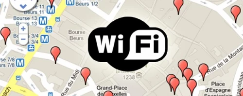 A map of the free wifi areas of Brussels city