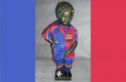 Manneken-Pis enfile son costume de joueur du FC Barcelone