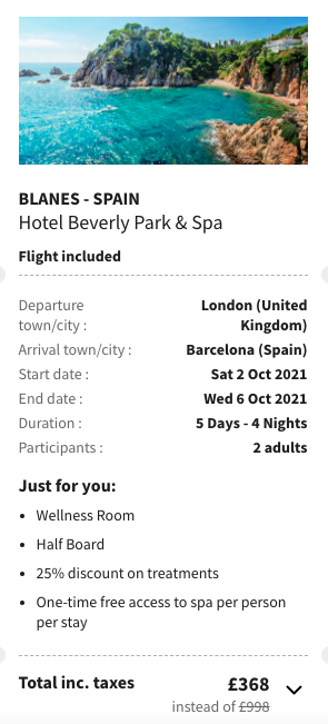 Partner Link voyageprive_uk_packages_direct