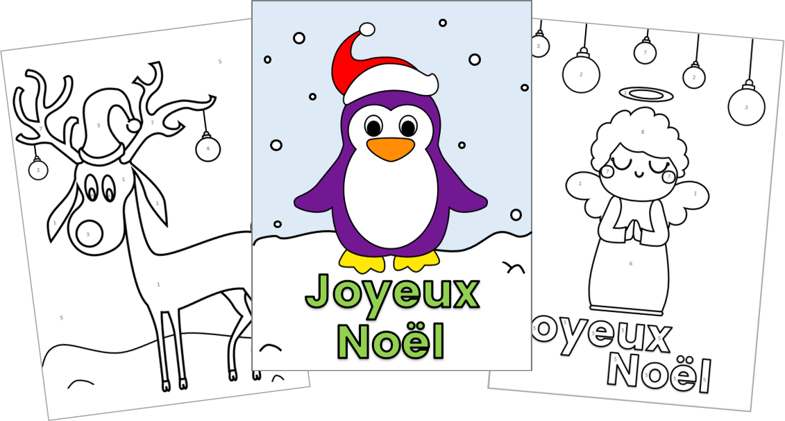French Christmas Cards Printable