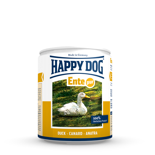 Happy Dog Ente Pur Hundefutter – Dosen – 6 x 800 g
