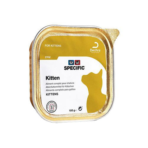 SPECIFIC Kitten FPW Katzenfutter – Schälchen – 4 x 7 x 100 g