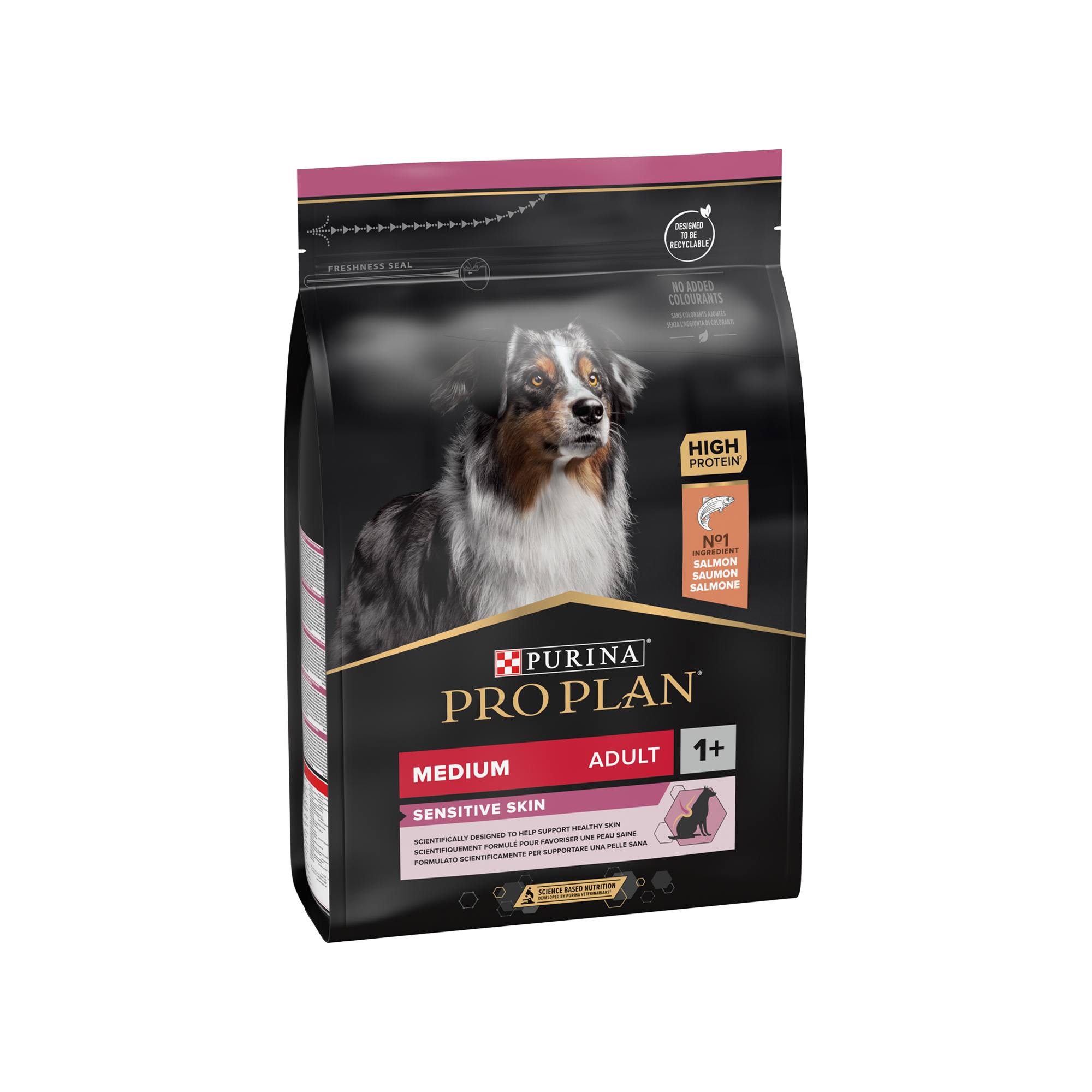 Purina Pro Plan Dog – Medium Adult – Sensitive Skin – Lachs – 2 x 14 kg