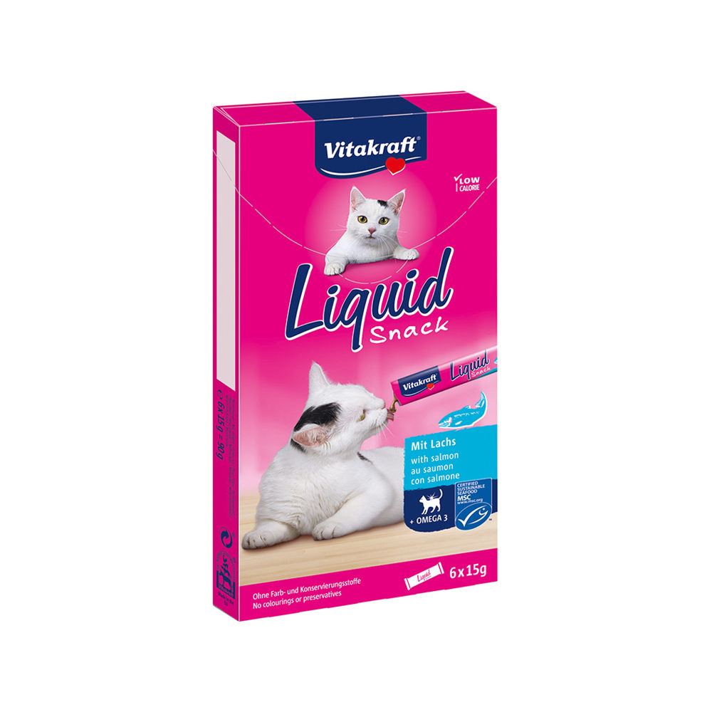 Vitakraft Cat Liquid Snack – Lachs – 3 Stück