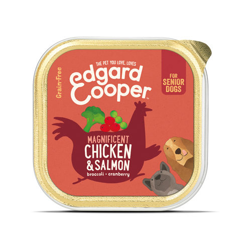 Edgard & Cooper Puppy Hundefutter – Schälchen – Huhn & Lachs – 11 x 150 g