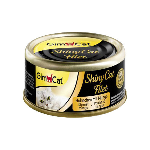 GimCat ShinyCat Filet Katzenfutter – Dosen – Thunfisch & Lachs – 24 x 70 g