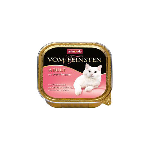 Animonda vom Feinsten Adult Katzenfutter – Schälchen – Putenherzen – 32 x 100 g
