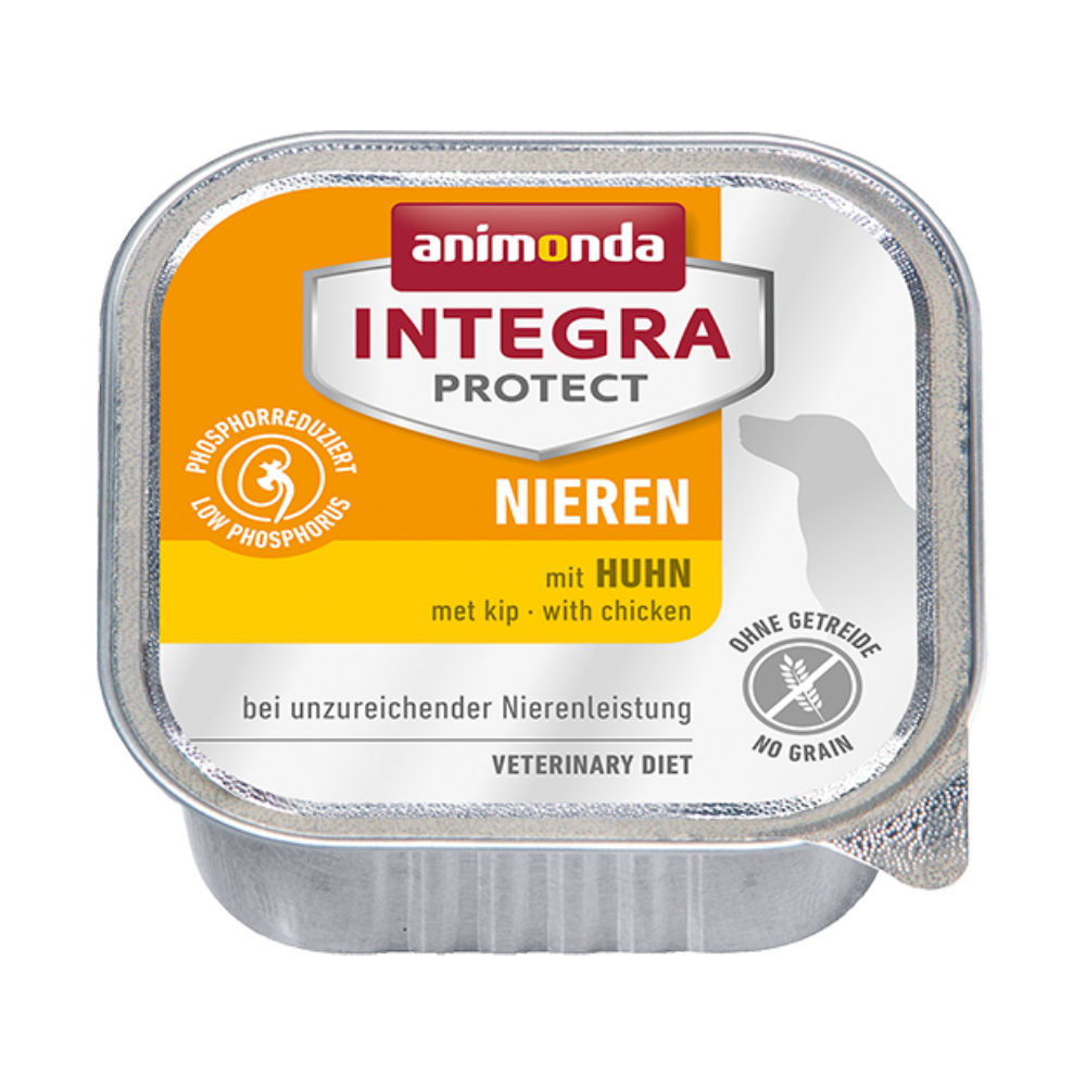 Animonda Integra Protect Dog Nieren Hundefutter – Schälchen – Huhn – 11 x 150 g