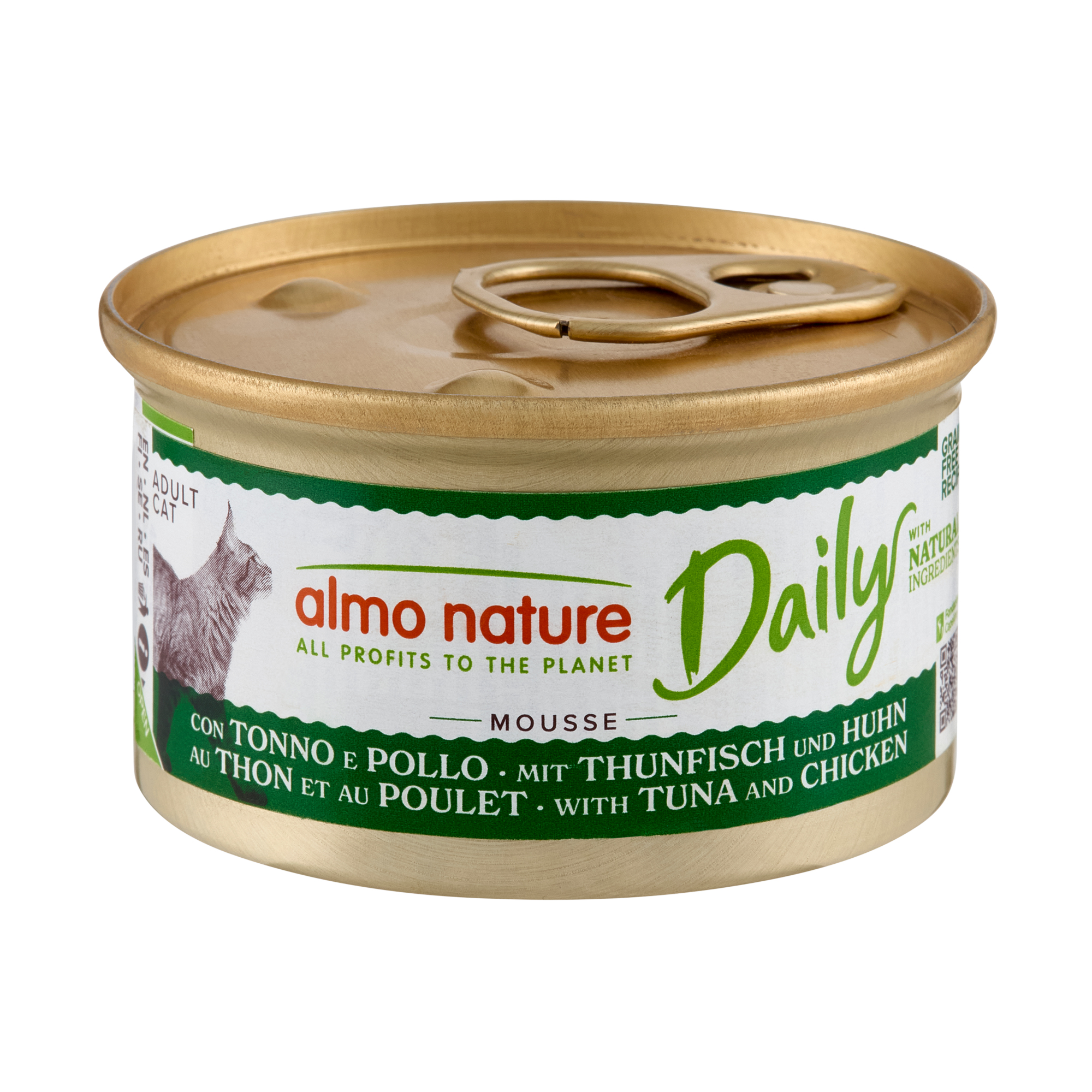 Almo Nature Daily Menu Mousse Katzenfutter – Dosen – Thunfisch & Huhn – 24 x 85 g