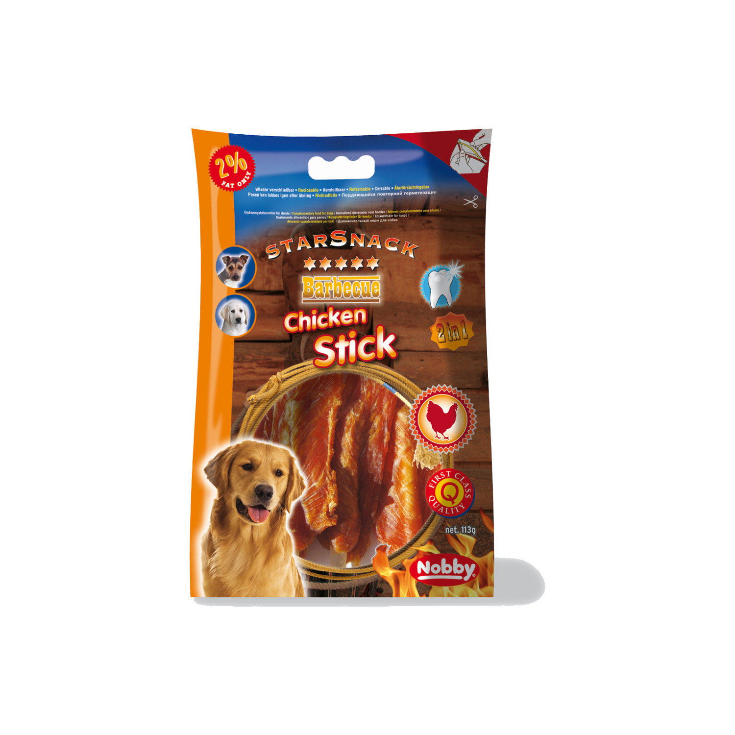 Nobby - Starsnack Barbecue Chicken Stick - 113 g