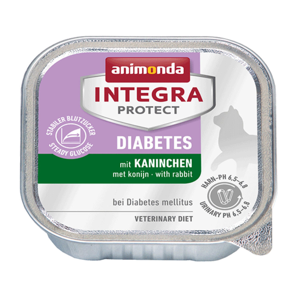 Animonda Integra Protect Diabetes Katzenfutter – Schälchen – Kaninchen – 16 x 100 g