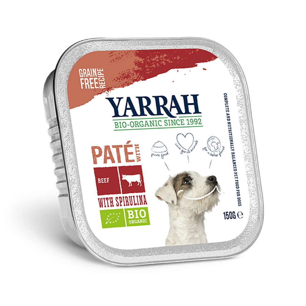 Yarrah Bio Paté Hundefutter – Schälchen – Rind und Huhn – 12 x 150 g Yarrah Bio Paté Hundefutter – Schälchen – Rind und Huhn – 12 x 150 g