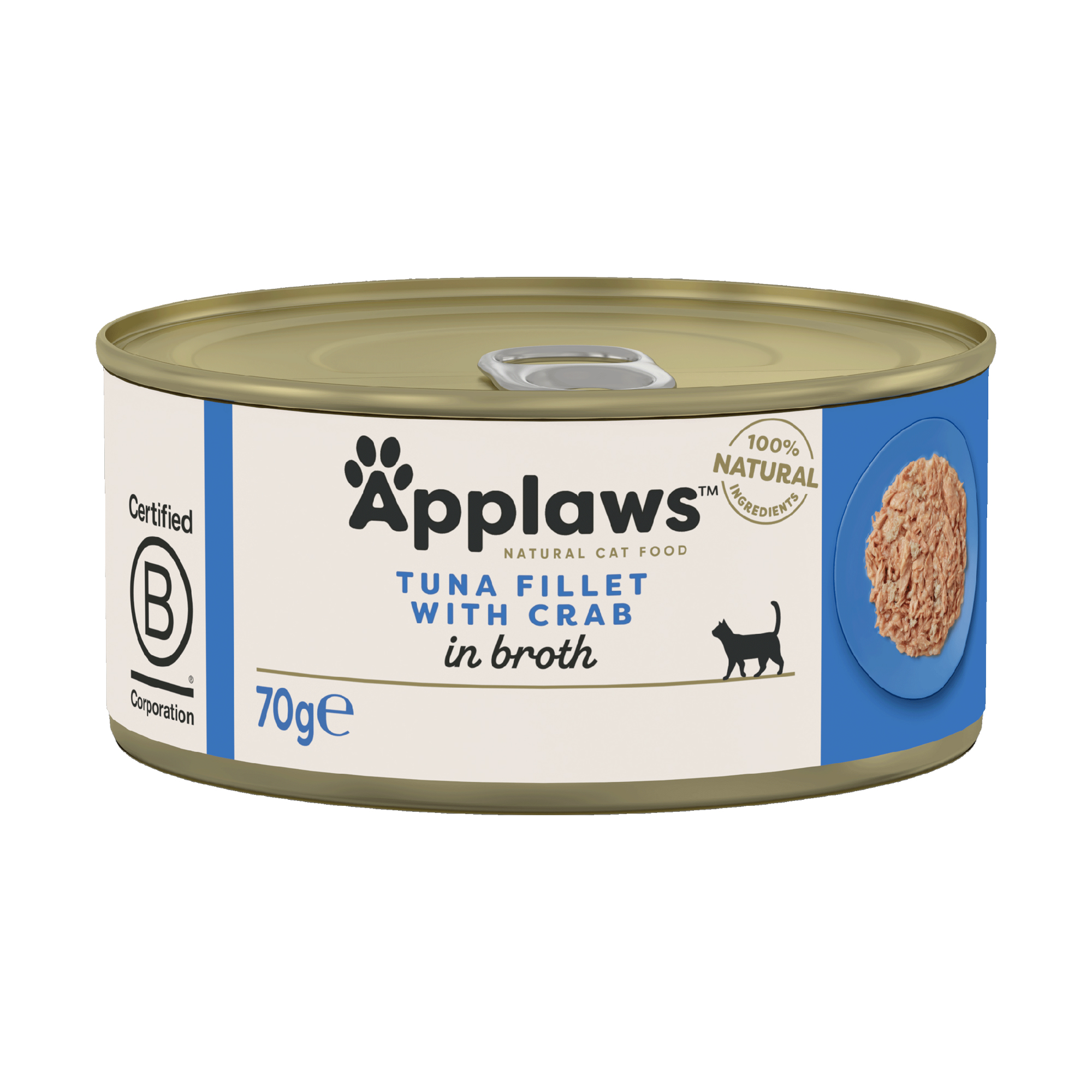 Applaws Katzenfutter – Dosen – Tuna Fillet & Crab – 24 x 70 g