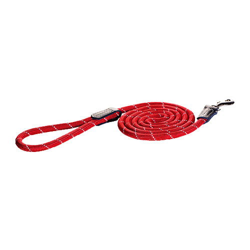 Rogz Rope Line Fixed Lead - Rood - 180 cm / 9 mm