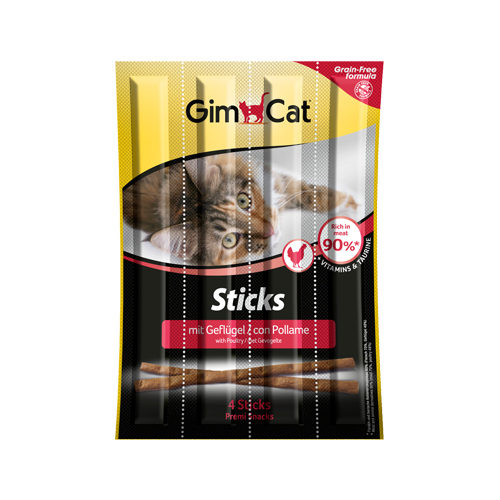 GimCat Sticks – Geflügel – 4 Stück