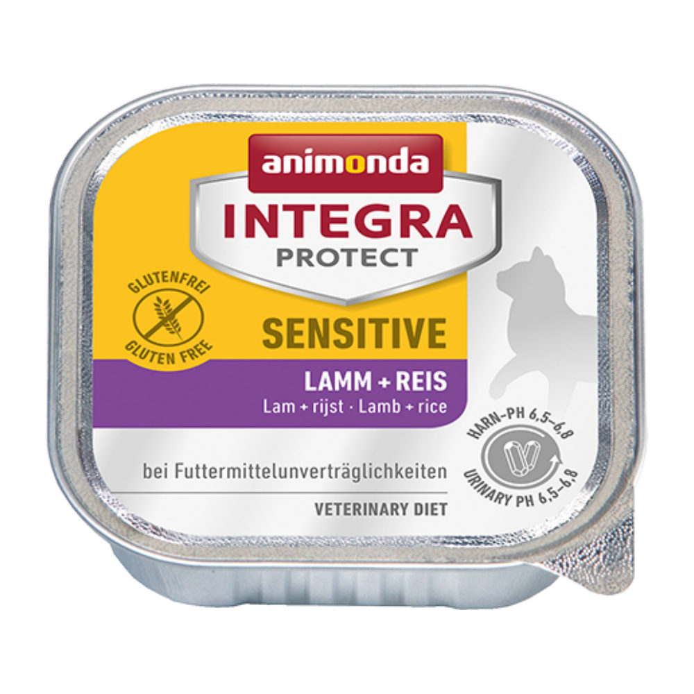 Animonda Integra Protect Sensitive Katzenfutter – Schälchen – Lamm & Reis – 16 x 100 g