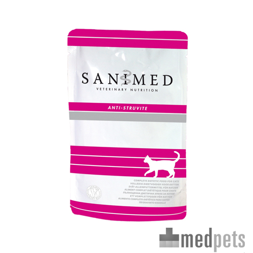 SANIMED Anti Struvite Katzenfutter – Frischebeutel – 12 x 100 g