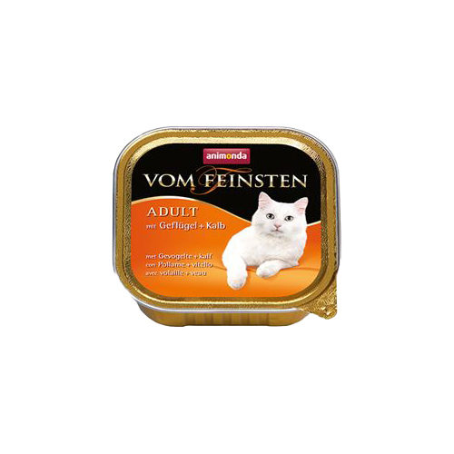 Animonda vom Feinsten Adult Katzenfutter – Schälchen – Geflügel & Kalb – 32 x 100 g