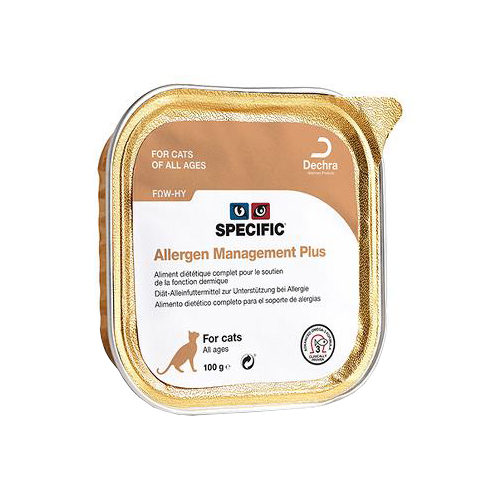 SPECIFIC Allergen Management Plus FOW-HY Katzenfutter – Schälchen – 4 x 7 x 100 g