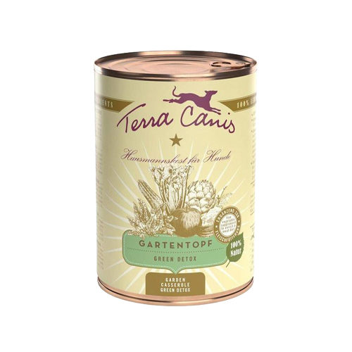 Terra Canis Gartentopf Hundefutter – Dosen – Green Detox – 6 x 400 g