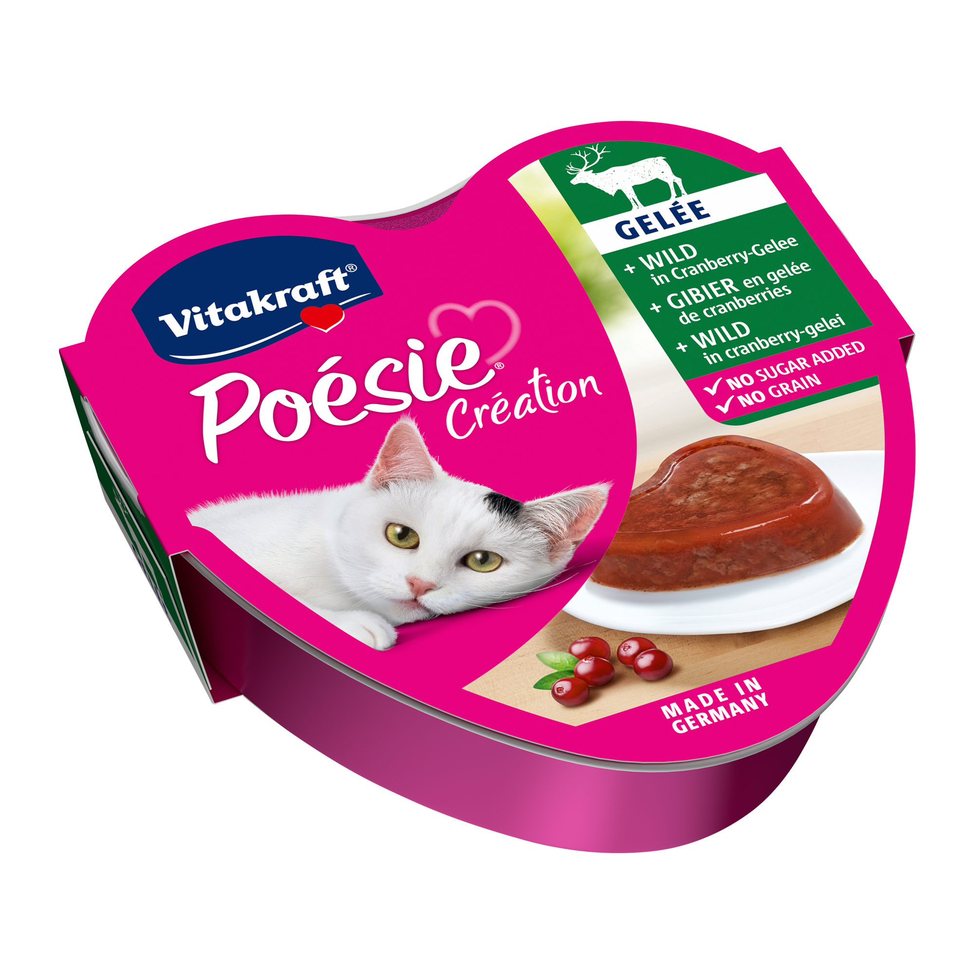Vitakraft Poésie – Schälchen – Wild in Cranberry-Gelee – 15 x 85 g Vitakraft Poésie – Schälchen – Wild in Cranberry-Gelee – 15 x 85 g