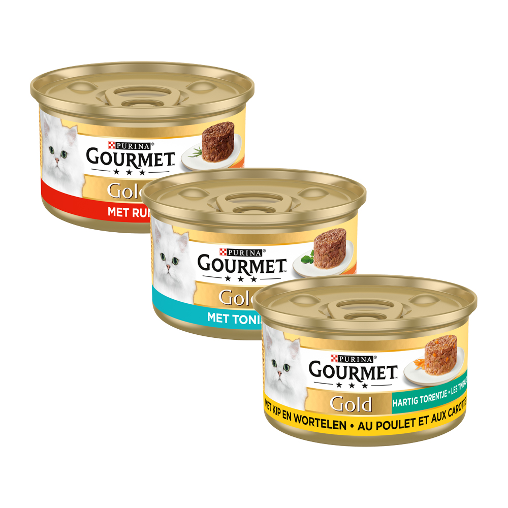 Gourmet Gold Savoury Turret – Huhn mit Karotte – 48 x 85 g