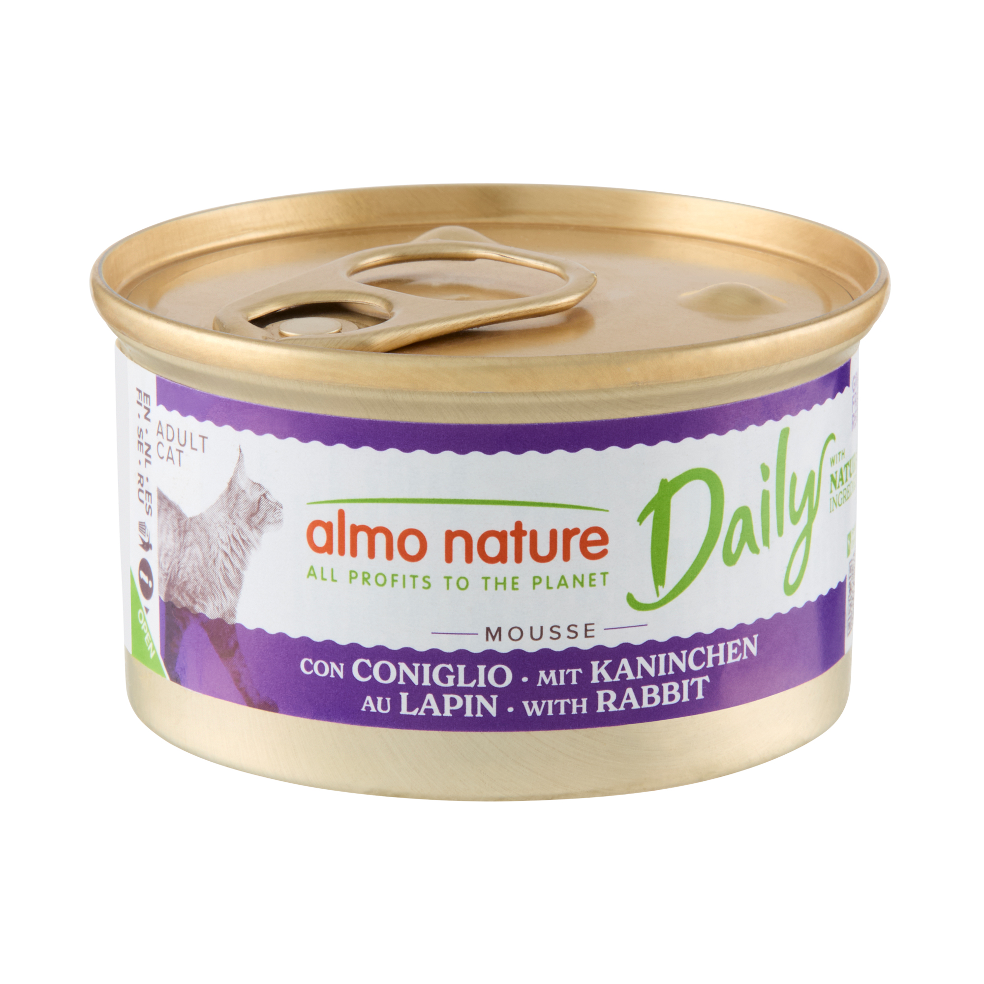 Almo Nature Daily Menu Mousse Katzenfutter – Dosen – Kaninchen – 24 x 85 g