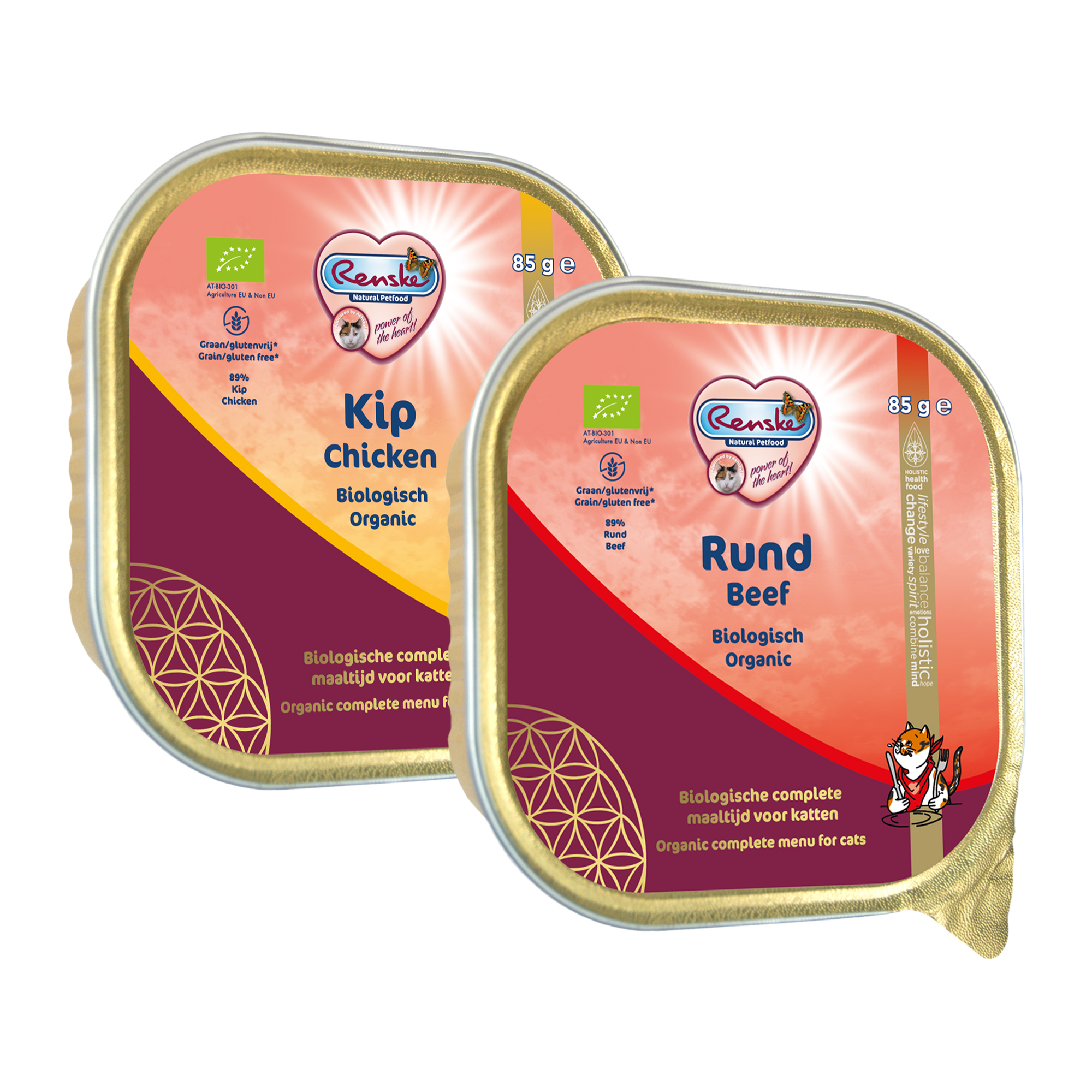 Renske Katzenfutter – biologisches Frischfleisch – Huhn – 19 x 85 g