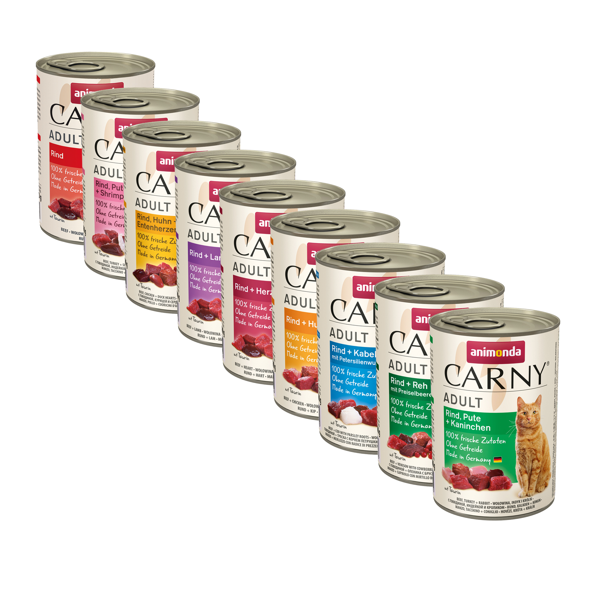 Animonda Carny Adult Katzenfutter – Dosen – Rind, Pute & Kaninchen – 6 x 200 g