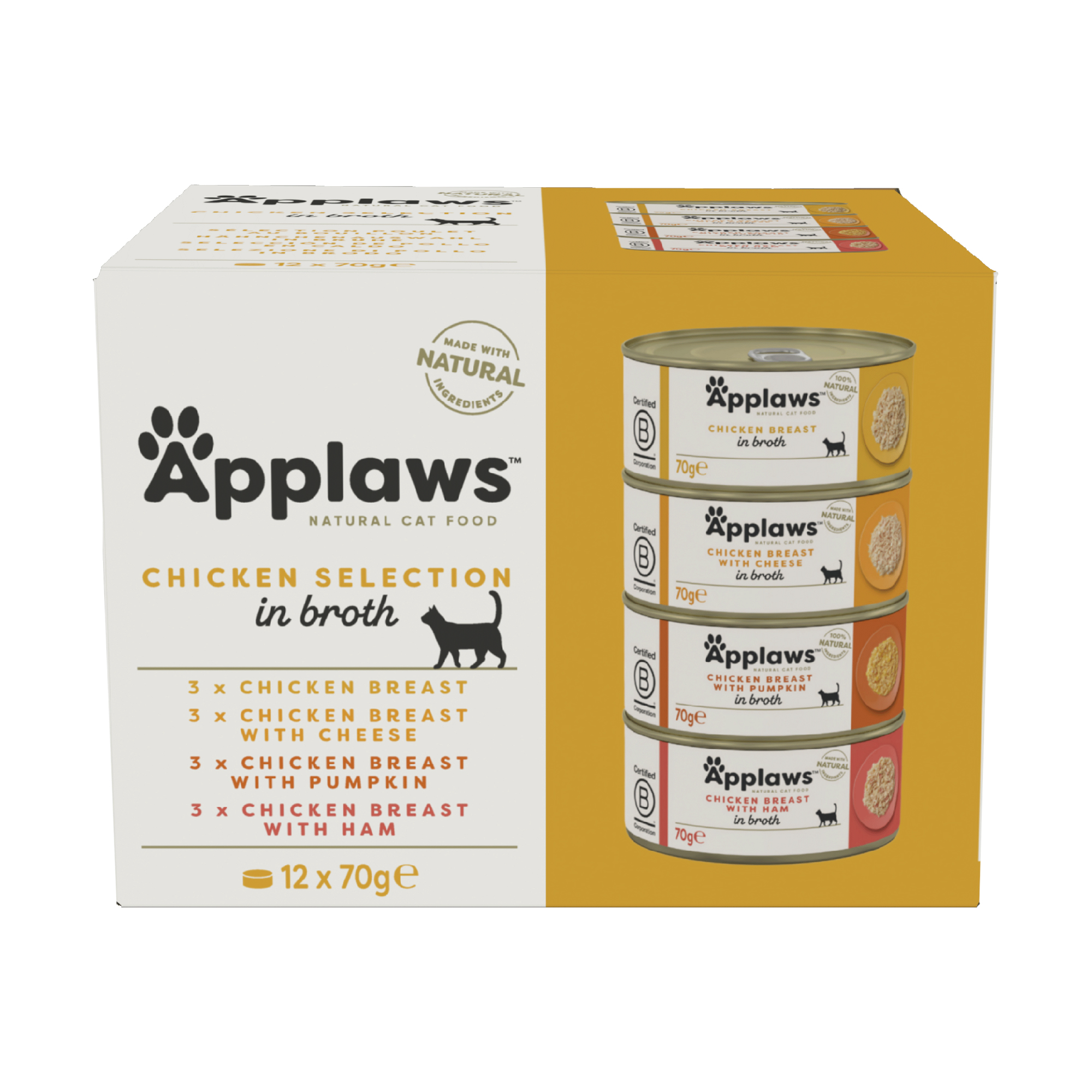 Applaws Chicken Collection Katzenfutter – Dosen – 12 x 70 g
