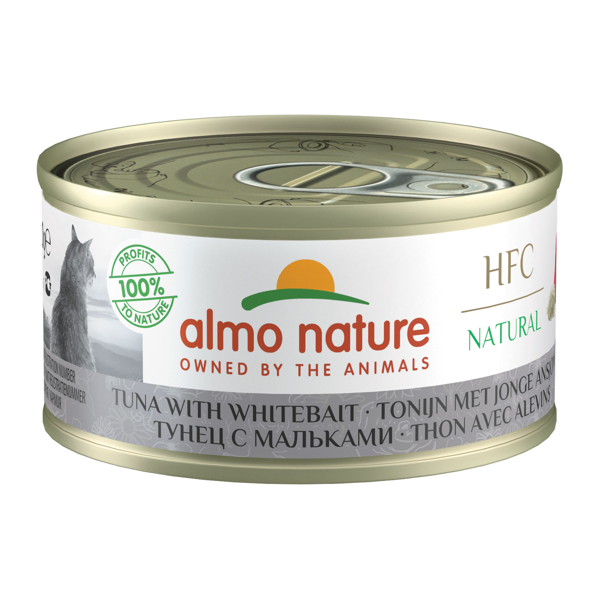 Almo Nature HFC 70 Natural Katzenfutter – Dosen – Thunfisch & Junge Anchovis – 24 x 70 g
