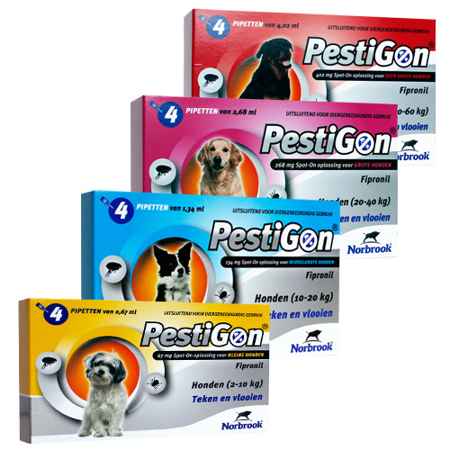 Pestigon Spot-on Hund – 2 – 10kg – 4 x 0,67 ml